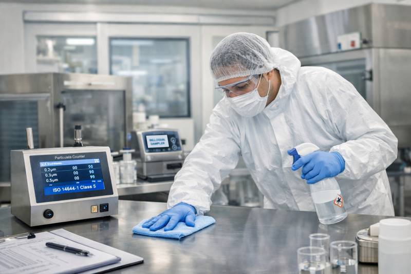 Nettoyage après un transfert d’équipements en salle blanche à Lyon 