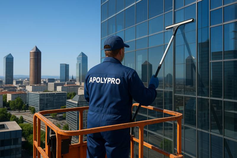 Entreprise de nettoyage de vitres pour professionnel à Lyon