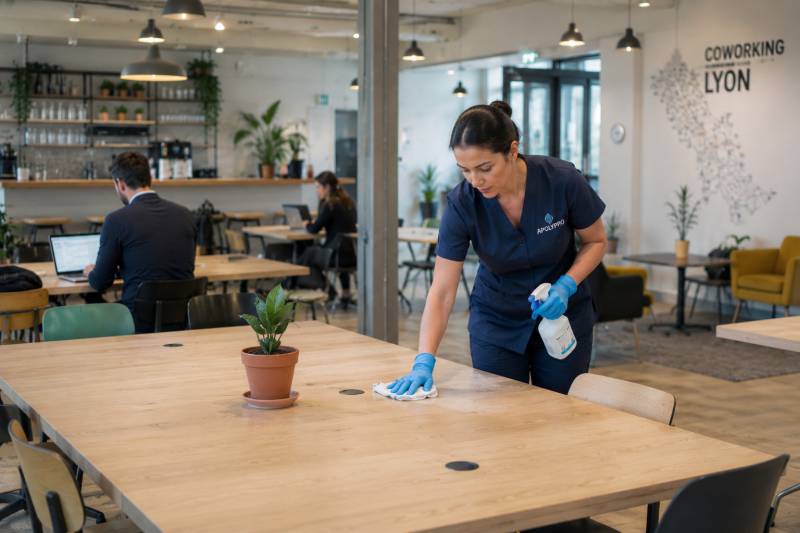 Nettoyage d'un espaces de coworking à Lyon 3
