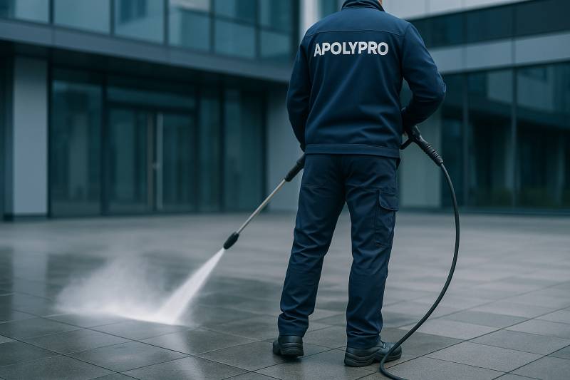 Nettoyage de terrasse à Villeurbanne par une entreprise de nettoyage haute pression à Lyon