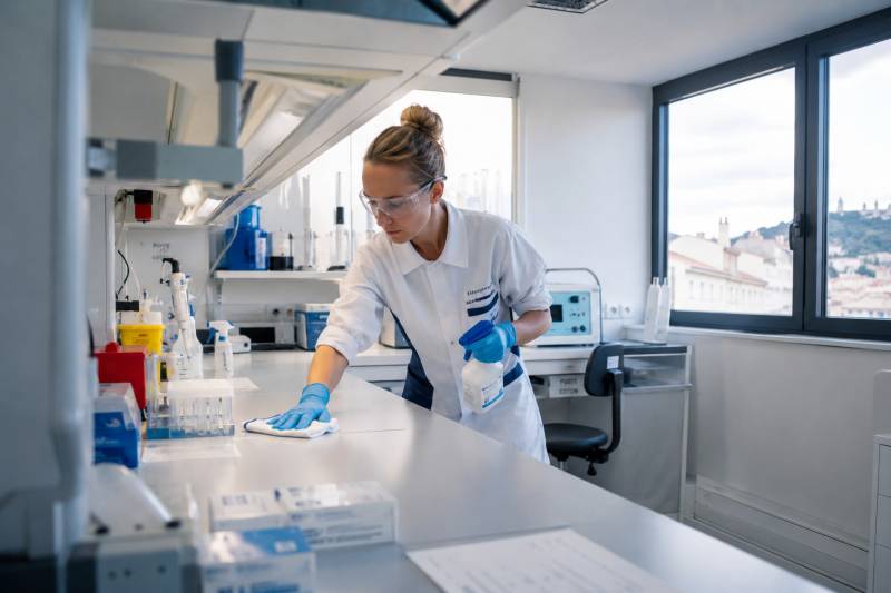 Nettoyage d'un laboratoire de contrôle qualité à Lyon