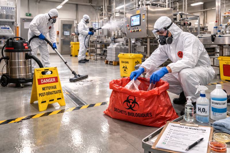 Nettoyage et désinfection post-dératisation d'un site sensible à Lyon 