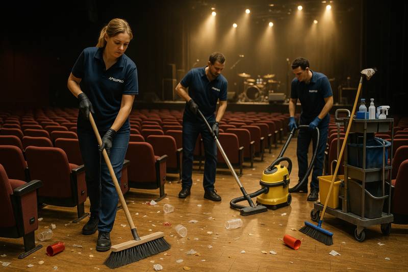 Nettoyage d'une salle de spectacle à Lyon
